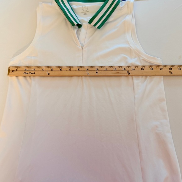 New ADDISON BAY Green Pique Performance Pleated Augusta Tennis Dress Sz LG $168 - Picture 4 of 7